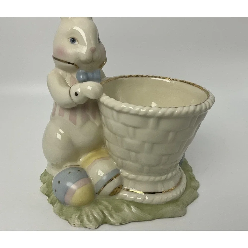 VTG Lenox Occasions Easter Bunny Votive Candle Holder Ceramic NO BOX 5.5